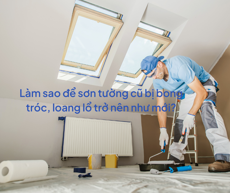 Làm sao để sơn tường cũ bị bong tróc