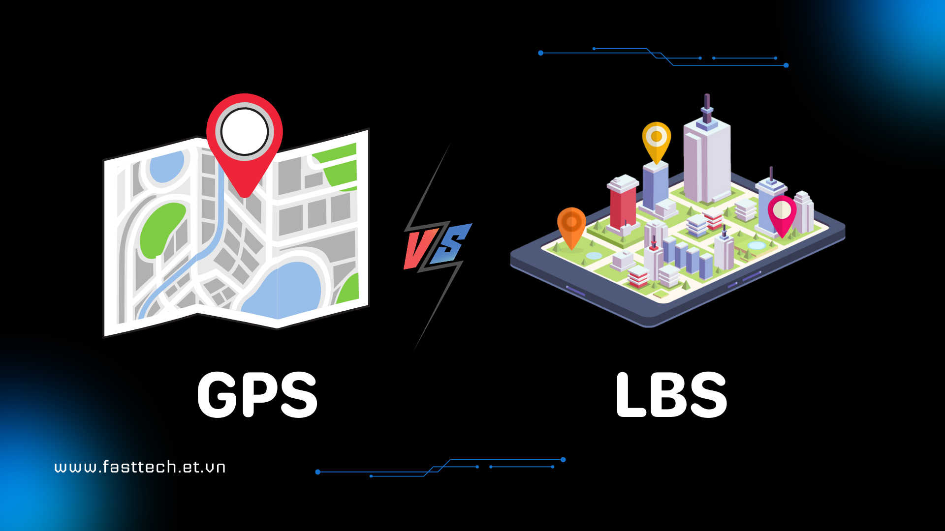 Sự khác nhau giữa công nghệ định vị GPS và LBS