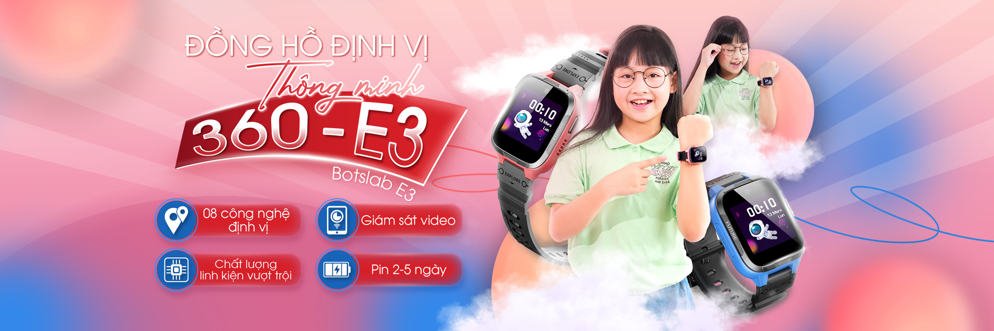 Đồng hồ định vị trẻ em 360 Botslab E3