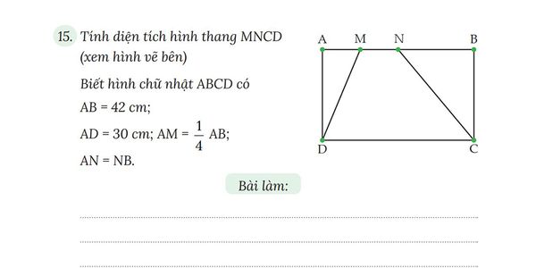 Các bài toán về hình thang lớp 5 có đáp án (cơ bản + nâng cao)