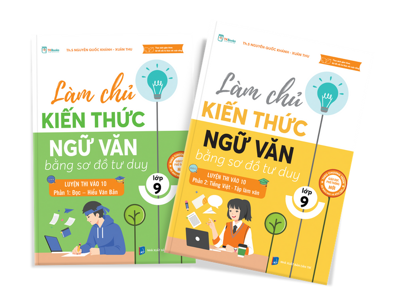 Combo 2 cuốn Làm chủ kiến thức Ngữ Văn lớp 9 bằng sơ đồ tư duy
