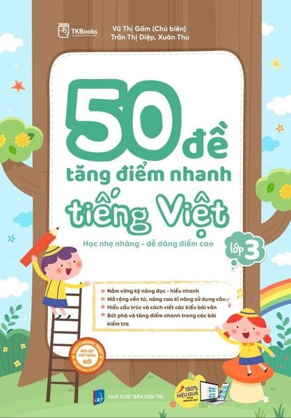 Cuốn sách 50 đề tăng điểm nhanh Tiếng Việt lớp 3