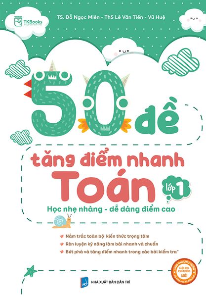 Cuốn sách 50 đề tăng điểm nhanh Toán lớp 1