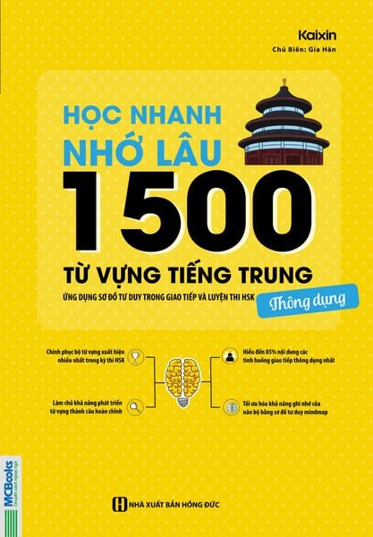 Cuốn sách Học nhanh nhớ lâu 1500 từ vựng tiếng Trung thông dụng