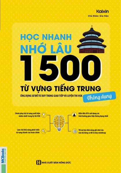 Cuốn sách Học nhanh nhớ lâu 1500 từ vựng tiếng Trung thông dụng