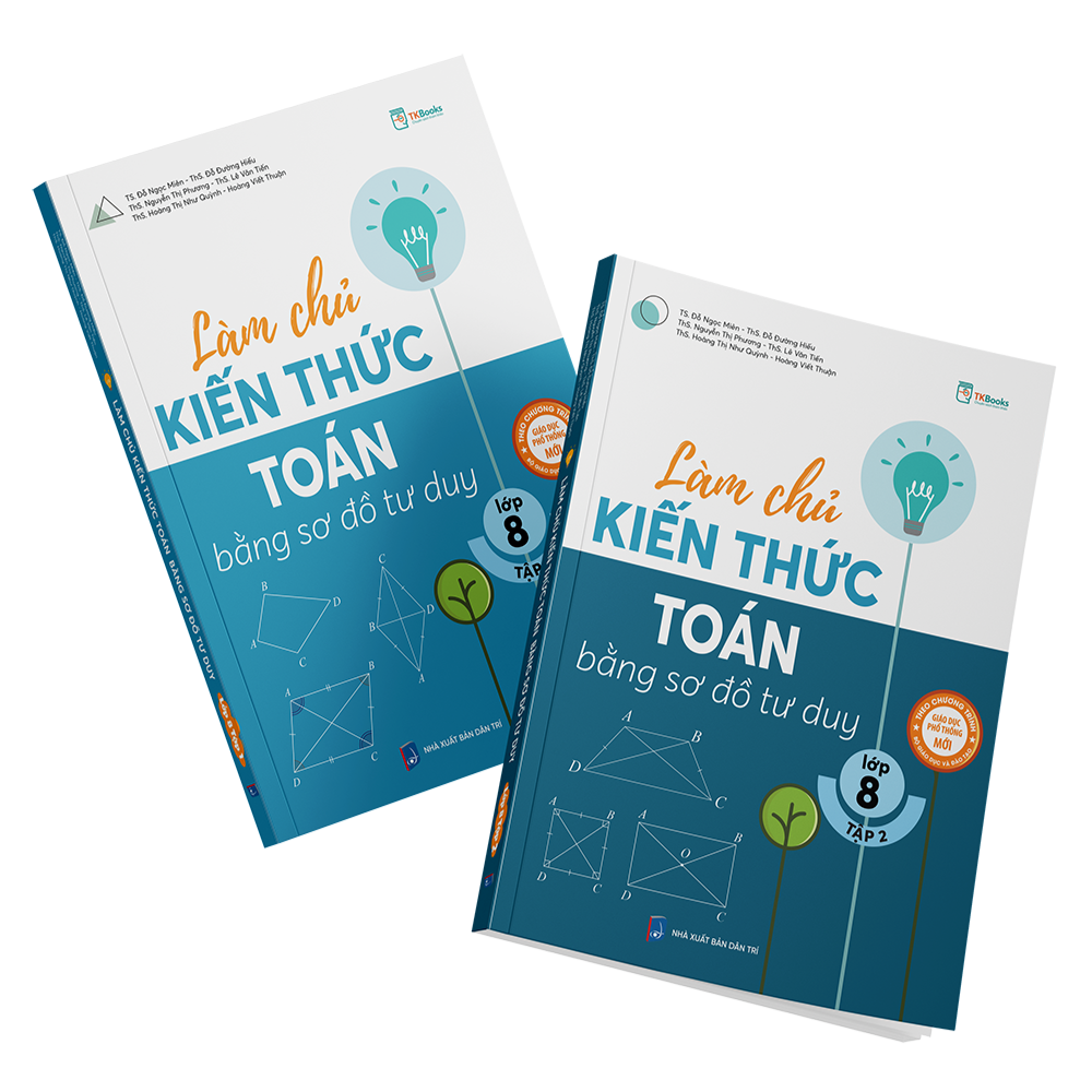 Làm chủ kiến ​​thức Toán bằng sơ đồ tư duy lớp 8 - Tập 1 + 2