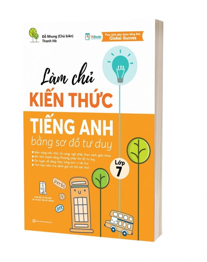 Cuốn sách Làm chủ kiến ​​thức Tiếng Anh bằng sơ đồ tư duy lớp 7