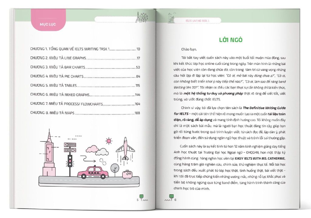 Mục lục của cuốn sách The Definitive Writing Guide for IELTS – Task 1