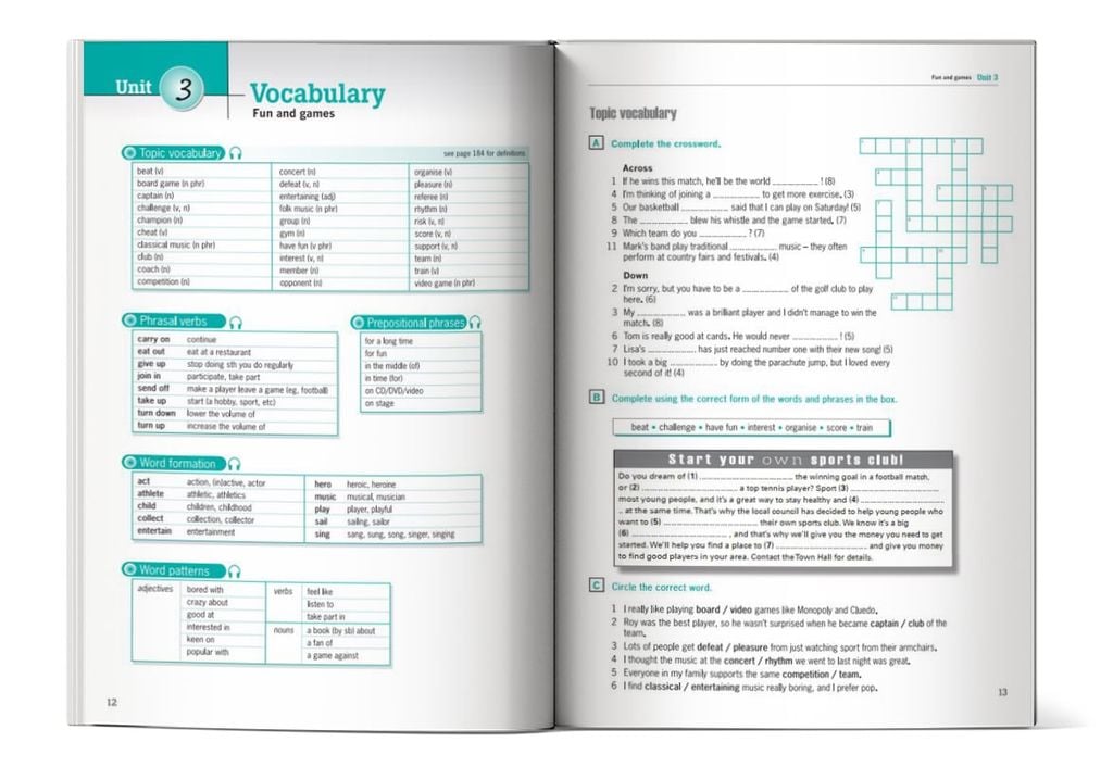 Nội dung trong sách Destination B1 Grammar & Vocabulary – Phiên bản không có đáp án