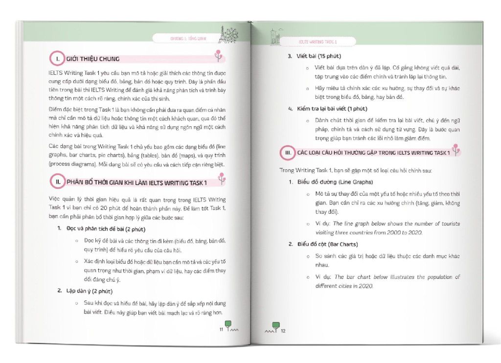 Nội dung trong sách The Definitive Writing Guide for IELTS – Task 1