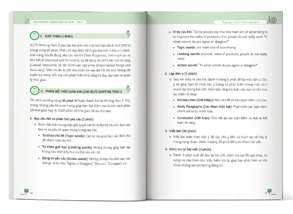 Nội dung trong sách The Definitive Writing Guide for IELTS – Task 2