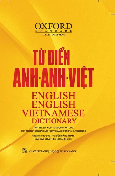 Cuốn sách Từ điển Anh - Anh - Việt bìa vàng cứng