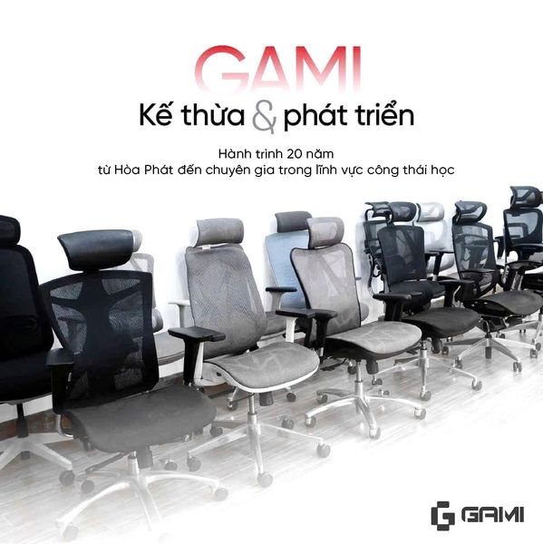 Gami – Thương hiệu ghế công thái học nâng tầm sức khỏe và hiệu suất làm việc