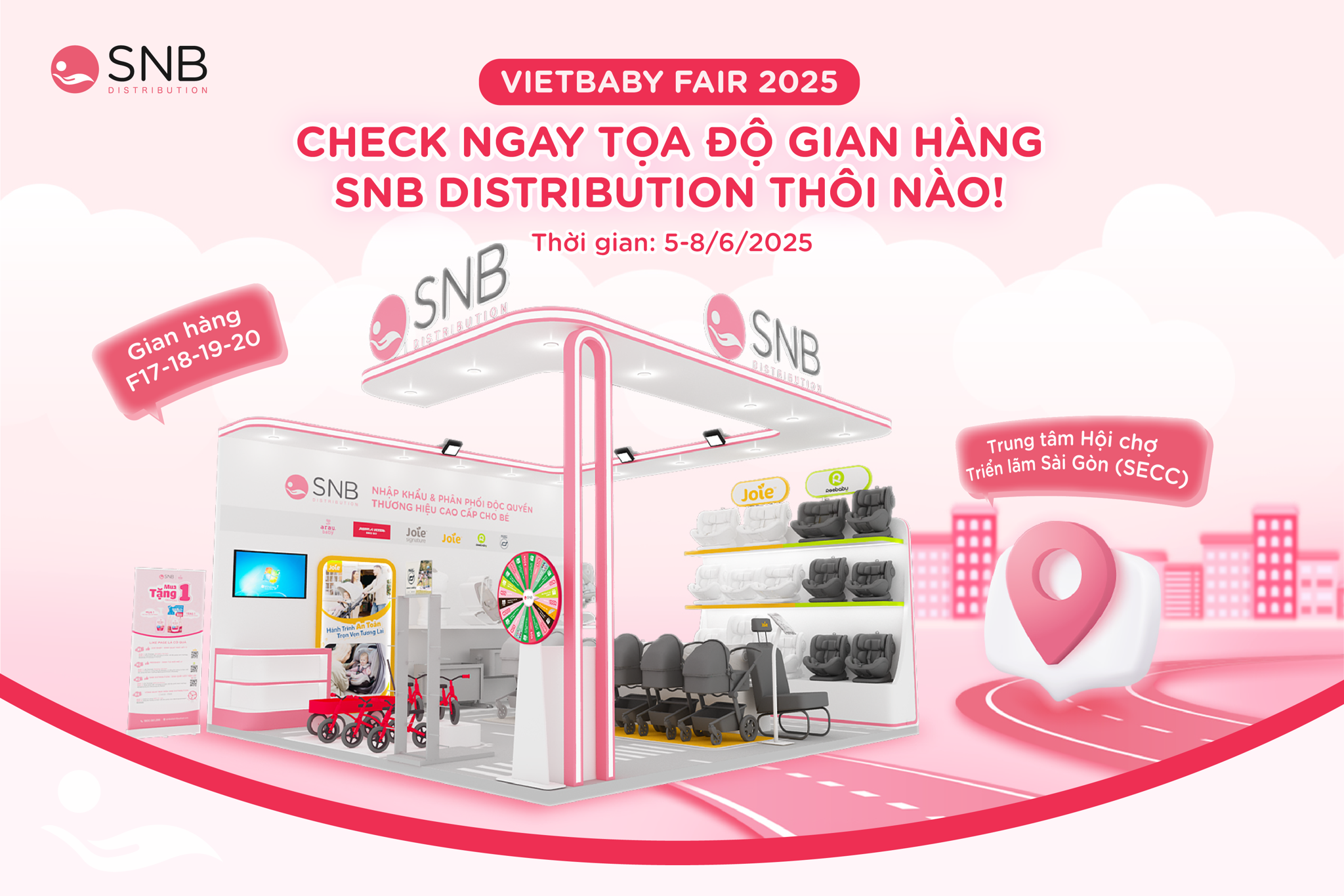 Check ngay tọa độ gian hàng SNB Distribution tại Vietbaby Fair 2025