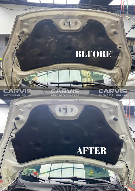 Đảm bảo nguồn điện xe đã được tắt hoàn toàn trước khi tự rửa khoang máy ô tô