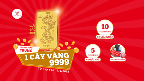 THỂ LỆ TRÚNG THƯỞNG CHƯƠNG TRÌNH BỐC THĂM “TRÚNG 1 CÂY VÀNG 9999