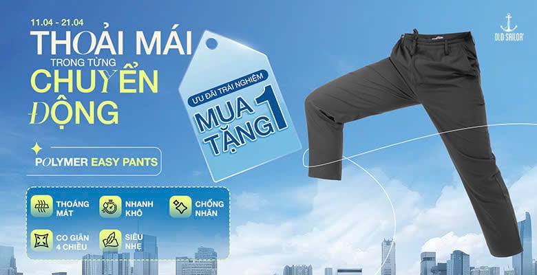 MUA 1 TẶNG 1 || TRẢI NGHIỆM POLYMER EASY PANTS SIÊU TÍNH NĂNG