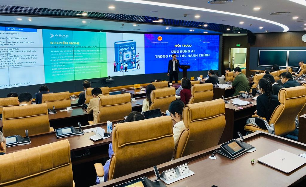 Hội thảo ứng dụng trí tuệ nhân tạo trong công tác hành chính tại Văn phòng Chính phủ