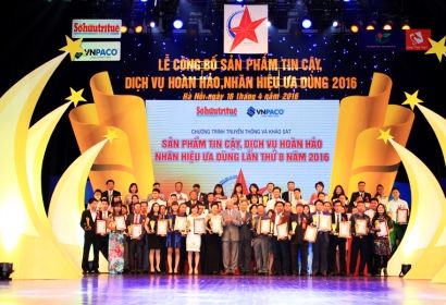 Lễ công bố sản phẩm tin cậy, dịch vụ hoàn hảo, nhãn hiệu ưa dùng 2016