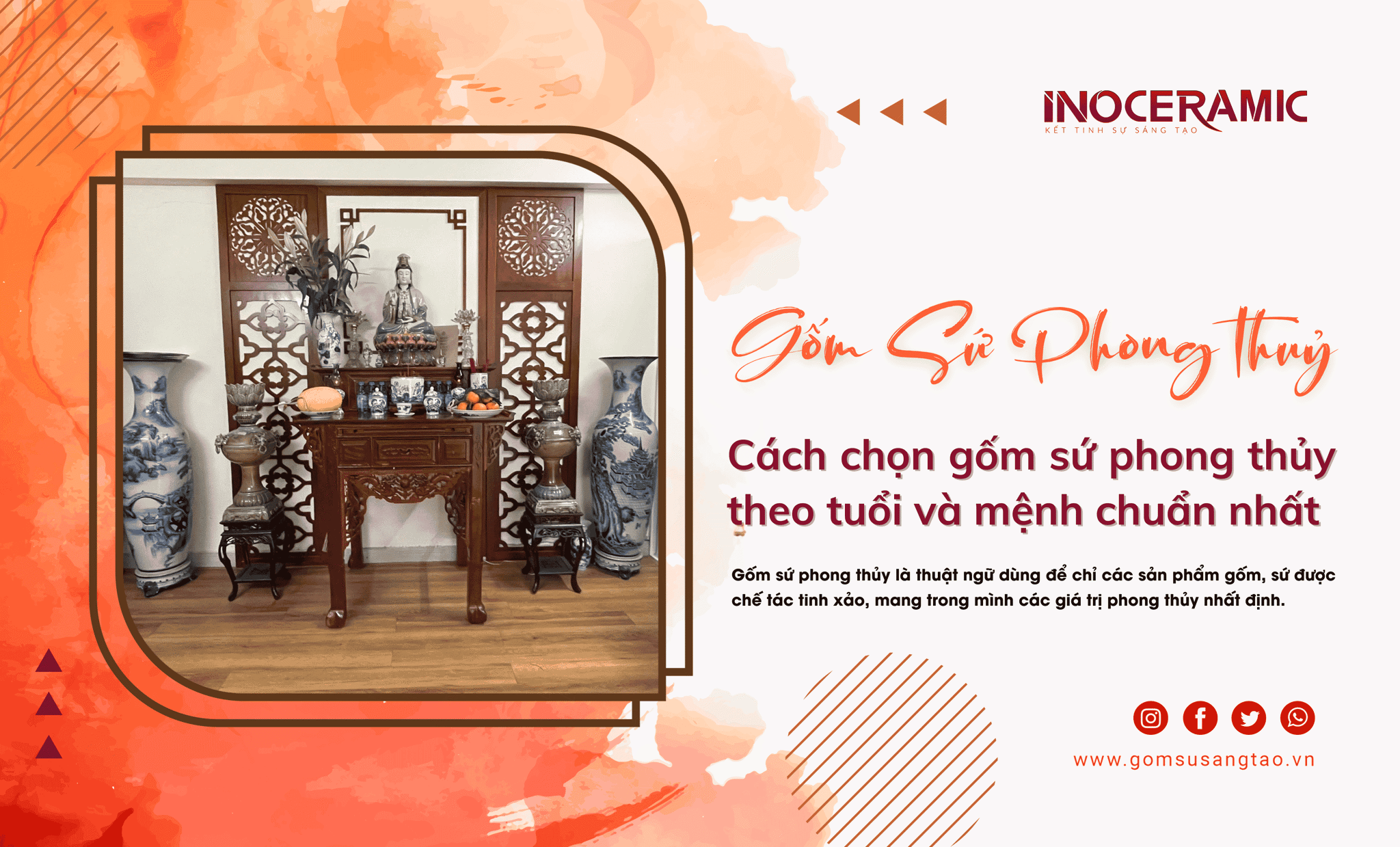 Cách chọn gốm sứ phong thủy theo tuổi và mệnh chuẩn nhất