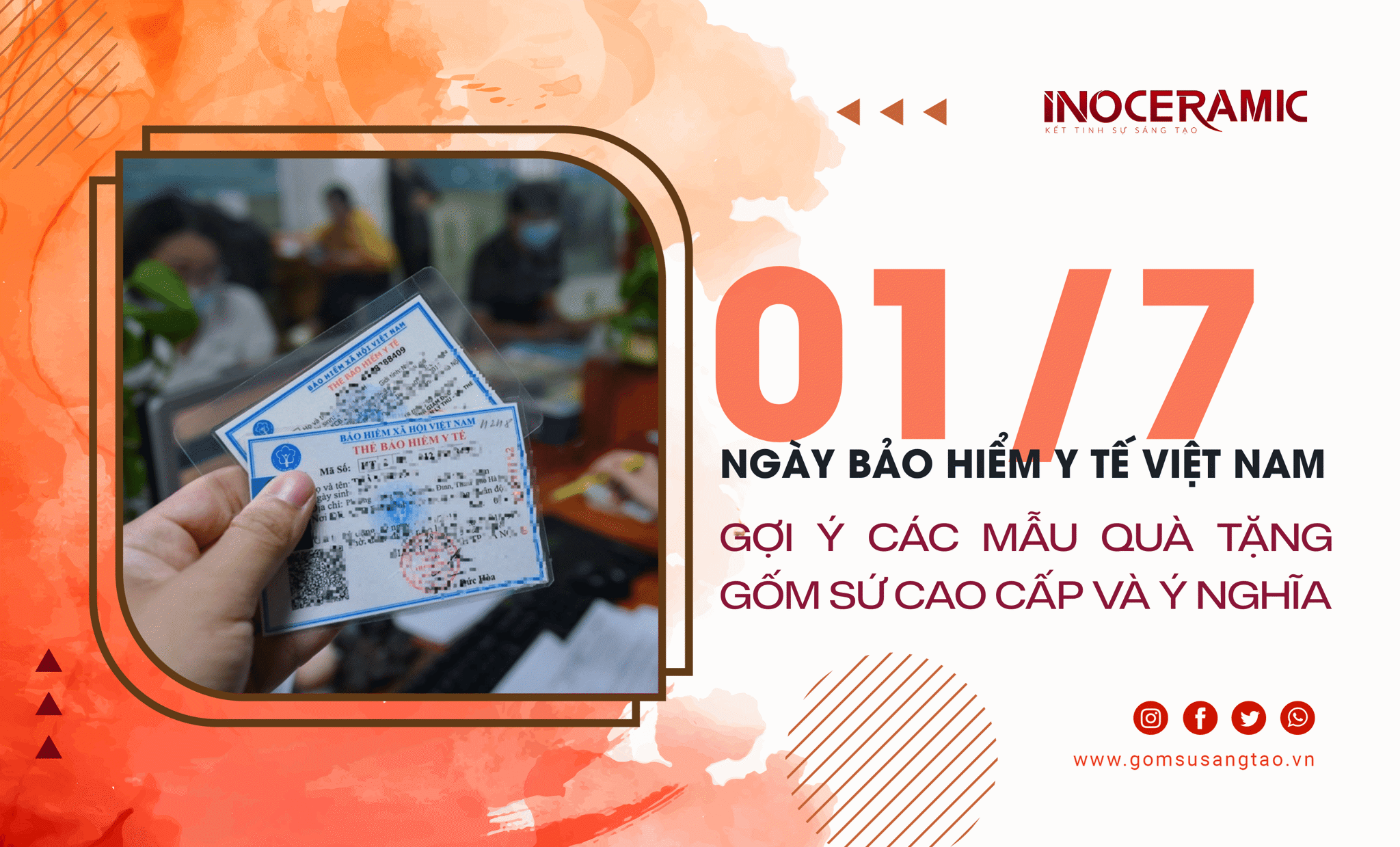 Gợi ý quà tặng gốm sứ cho ngành Bảo hiểm Y Tế Việt Nam