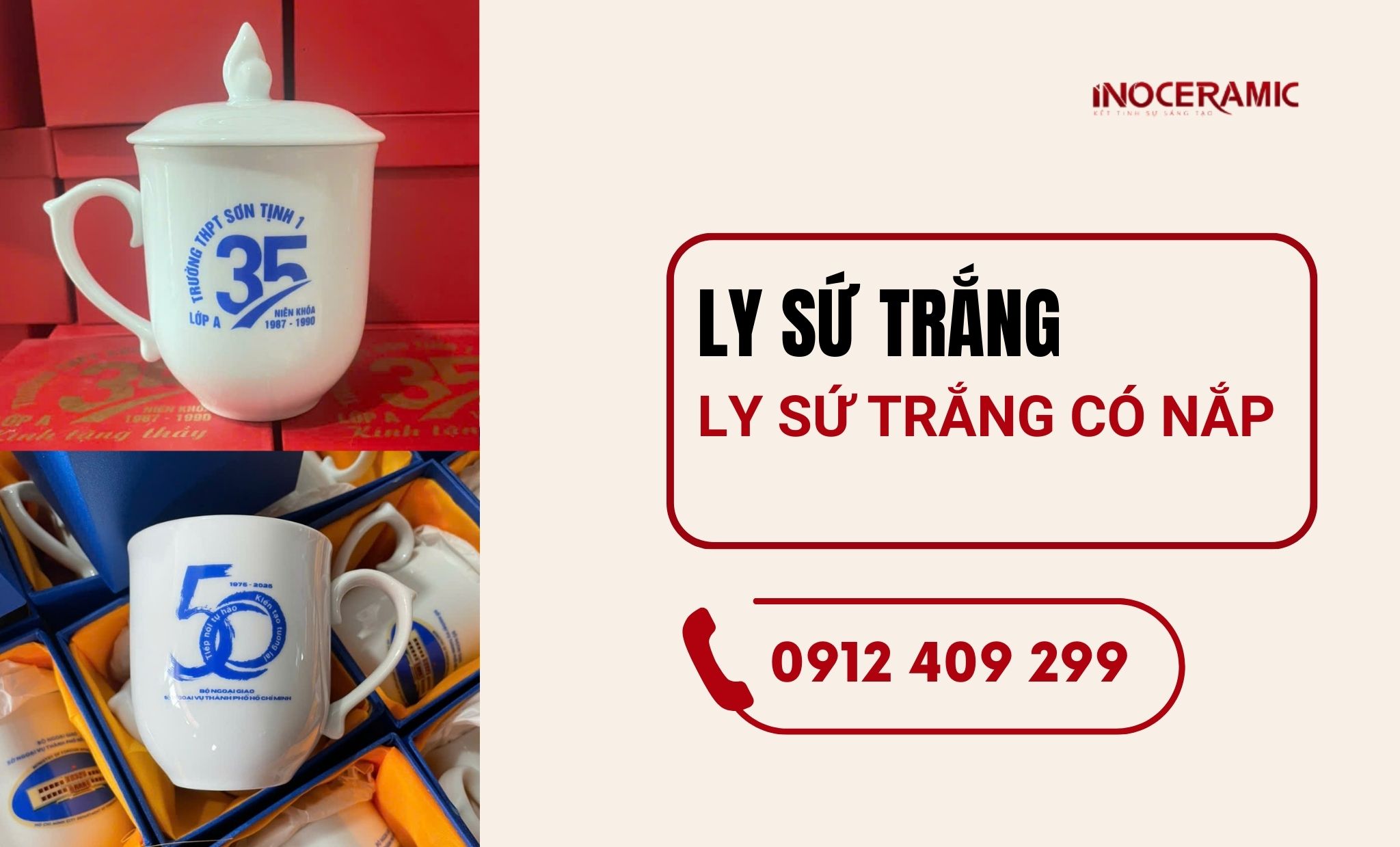 ly sứ trắng