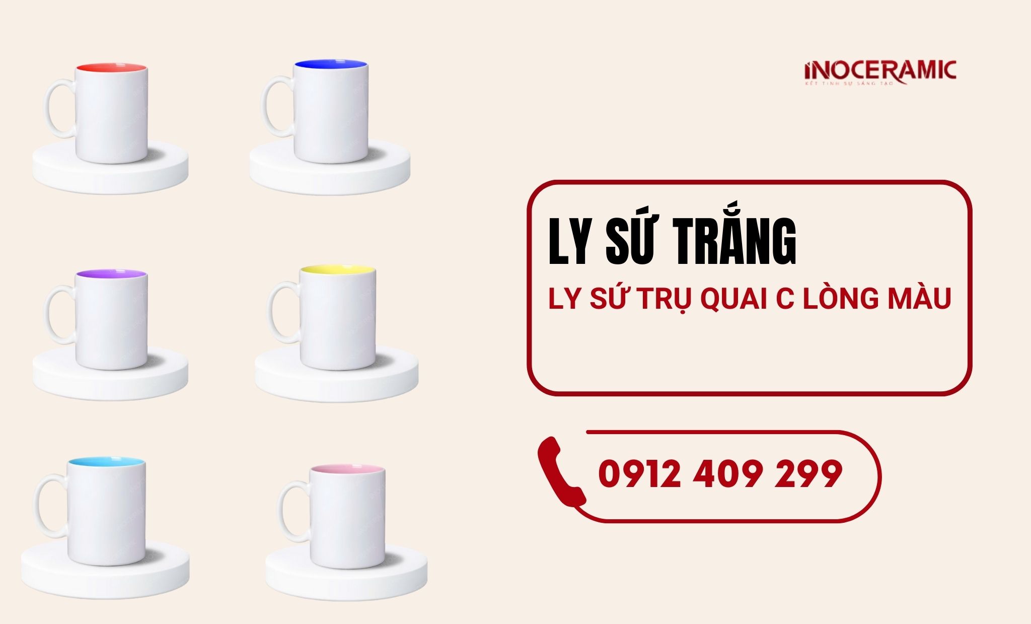ly sứ trắng