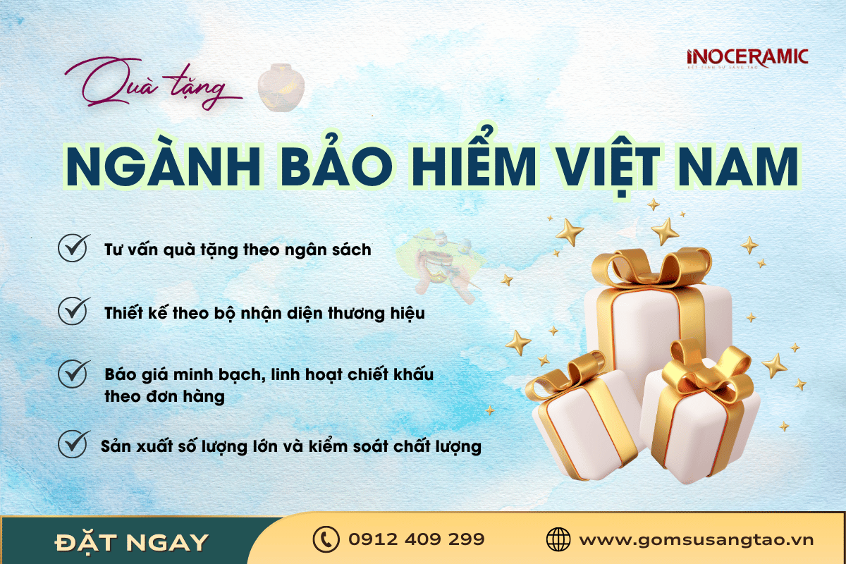 Gốm Sứ Sáng Tạo – Đối tác quà tặng gốm sứ cho ngành Bảo hiểm