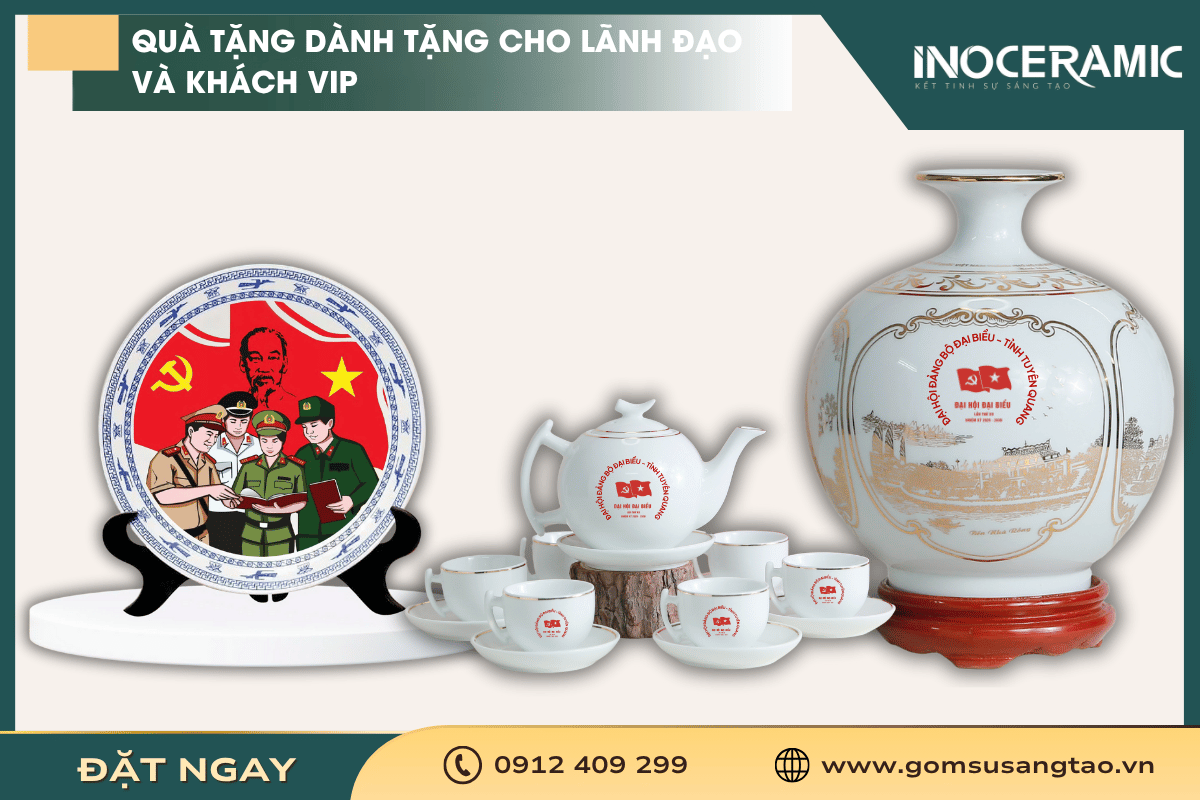 Bộ quà tặng cho lãnh đạo và khách VIP tham dự đại hội Đảng cấp Tỉnh