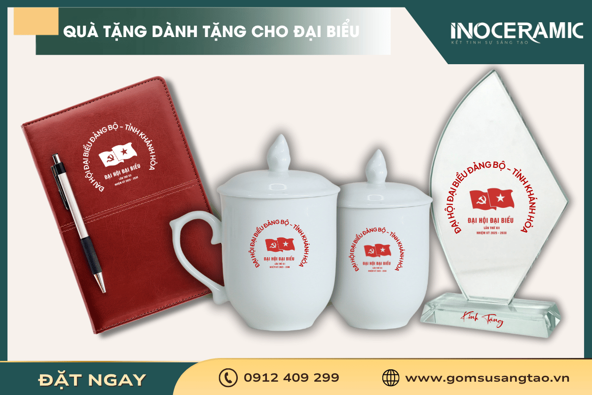 Bộ quà tặng dành cho các đại biểu tham dự đại hội Đảng bộ cấp tỉnh