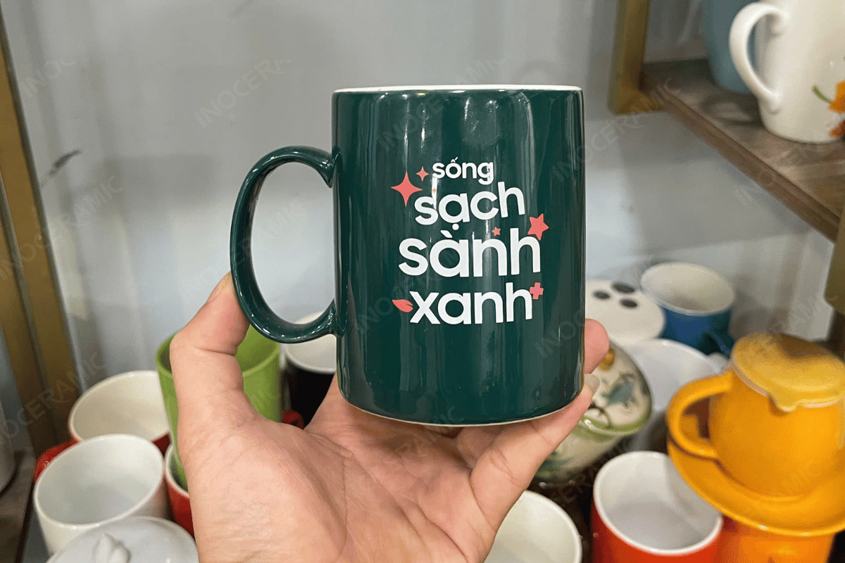 Thiết kế logo rõ nét để in lên ly sứ chuẩn màu