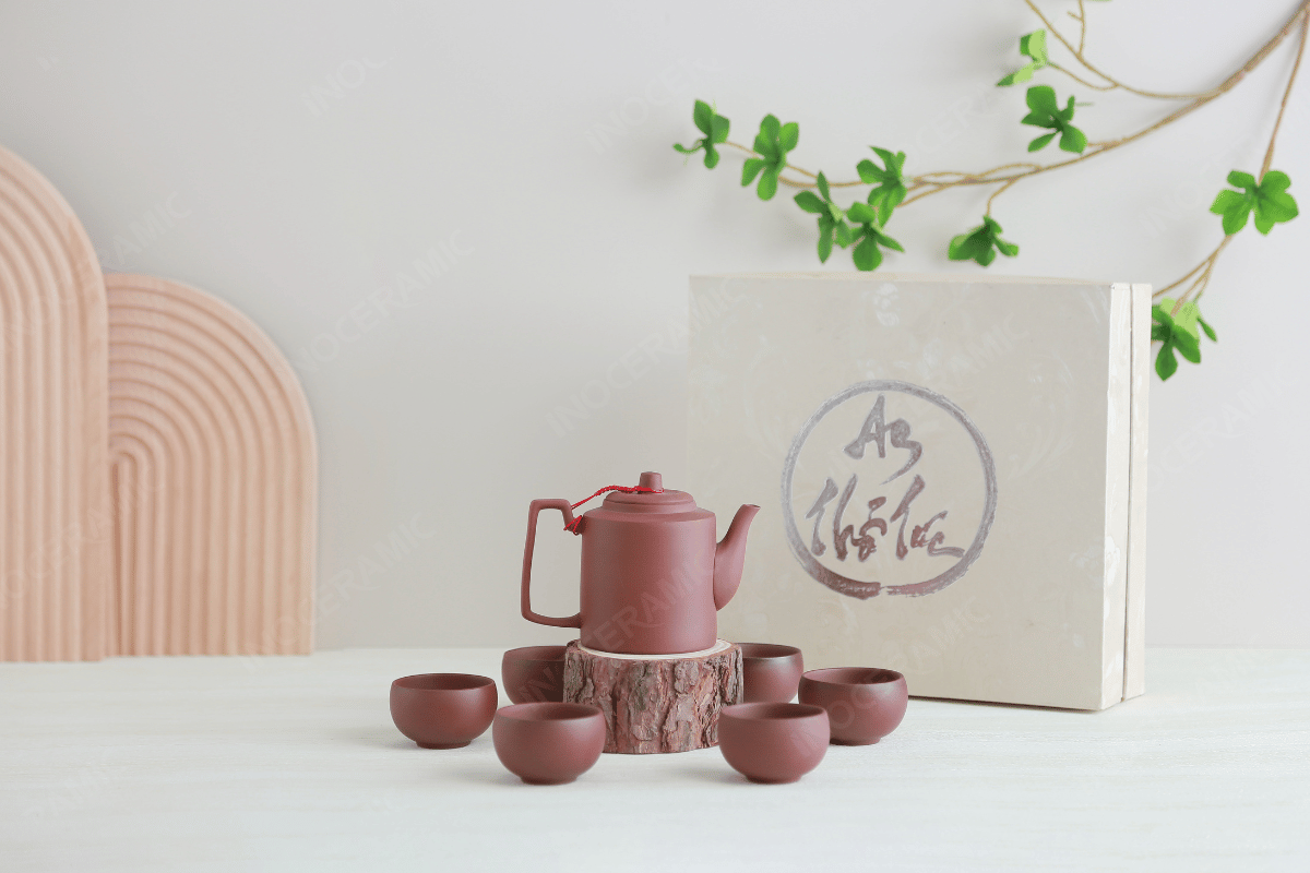 Bộ ấm trà An Thổ Túc dáng ấm tích theo phong cách thuần Việt