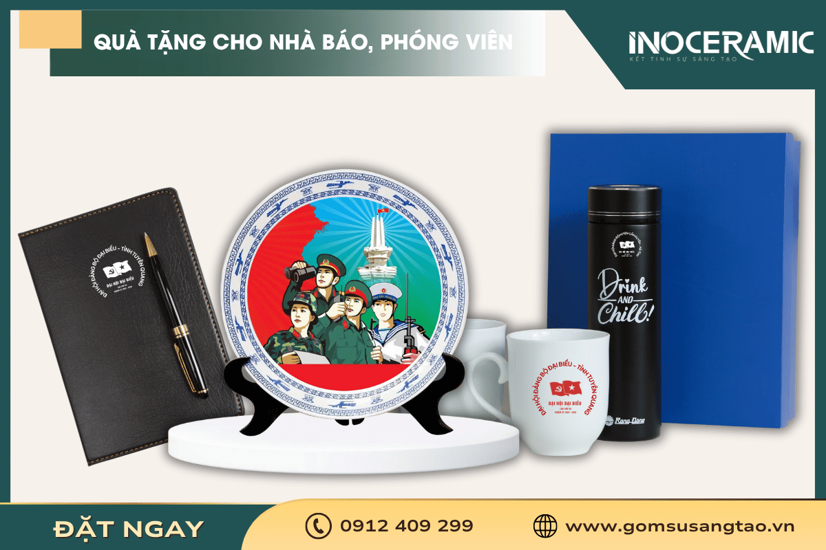 Bộ quà tặng cho nhà báo, phóng viên tham dự đại hội Đảng bộ