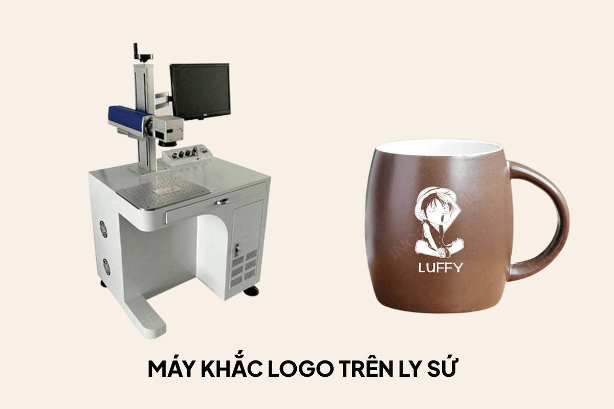 Khắc laser logo lên ly sứ sang trọng và tinh tế