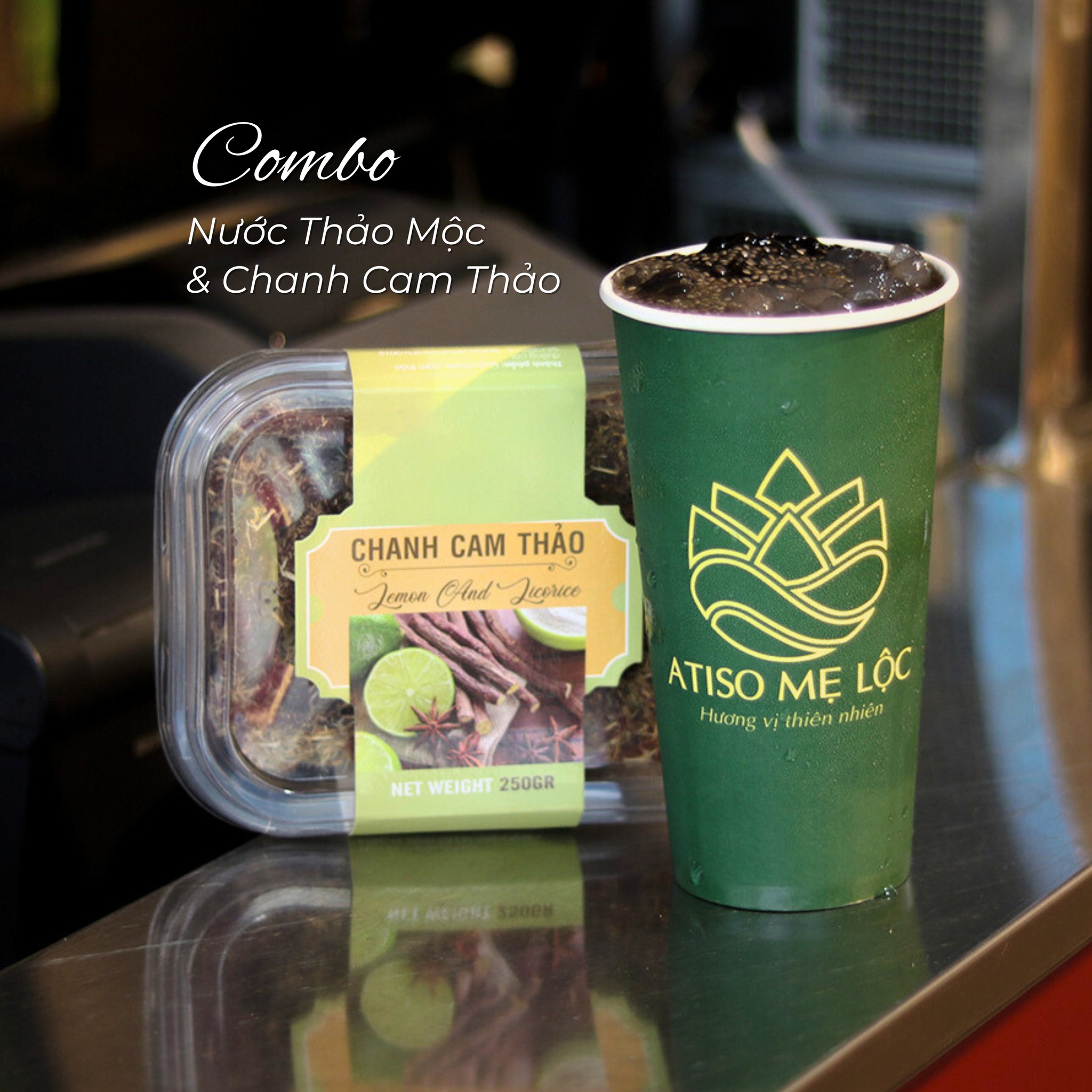 Nước Thảo Mộc Atiso Mẹ Lộc cùng đặc sản Đà Lạt có trên Grabfood