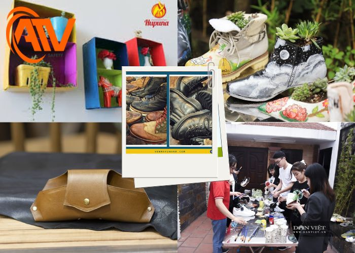 các sản phẩm được tái chế từ giày cũ