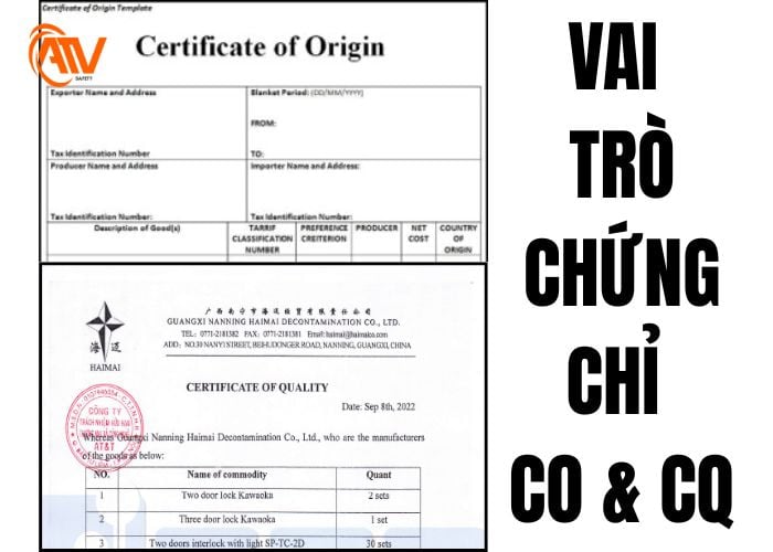 Vai trò của chứng chỉ CO và CQ