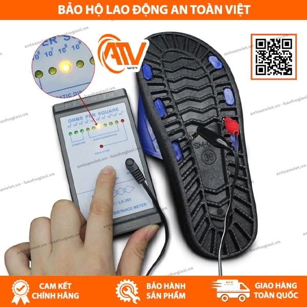 Dép Nhựa PVC Chống Tĩnh Điện Màu Xanh