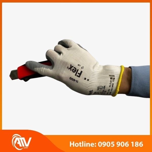 Găng tay Ansell Hyflex 11-800 trang bị lớp phủ Nitrile chống mài mòn nổi trội