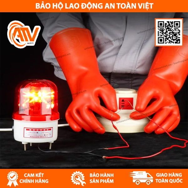 Găng Tay Cách Điện Cao Áp 35KV Chất Liệu Cao Su