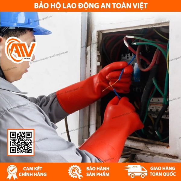Găng Tay Cách Điện Cao Áp 35KV Chất Liệu Cao Su