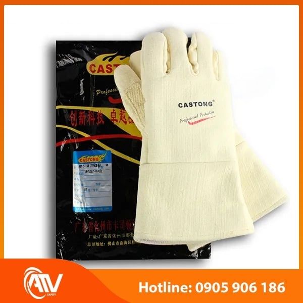 Găng Tay Chịu Nhiệt 500 Độ C Castong ABY-5T-34 Vàng