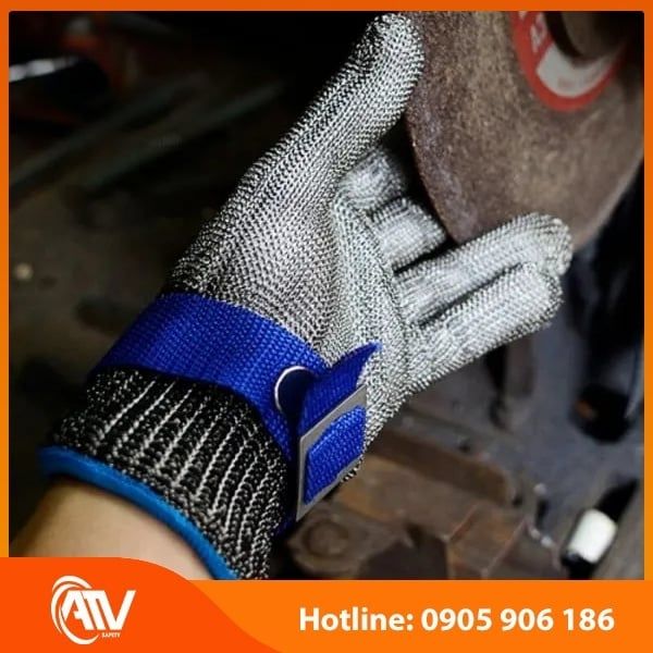 Găng Tay Chống Cắt Sợi Thép 5 Ngón