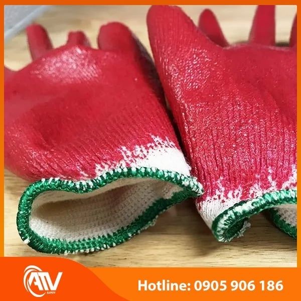 Găng Tay Phủ Cao Su Đỏ 1 Mặt