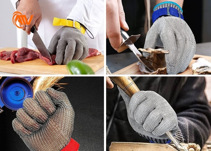 ứng dụng găng tay sợi thép