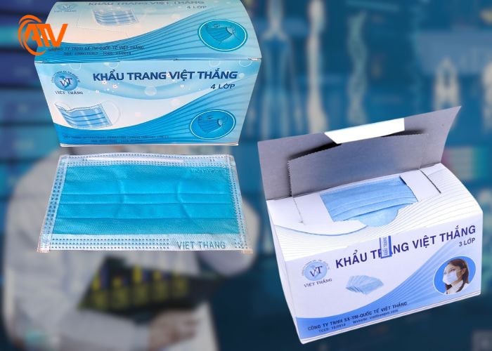 Khẩu trang y tế Việt Thắng thiết kế 4 lớp