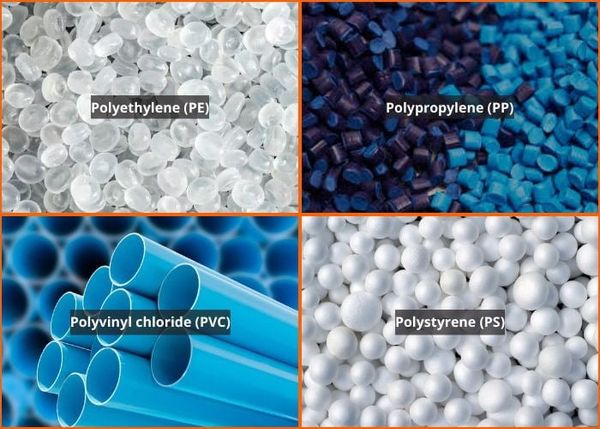 Các loại nhựa phổ biến - PE, PP, PVC, PS