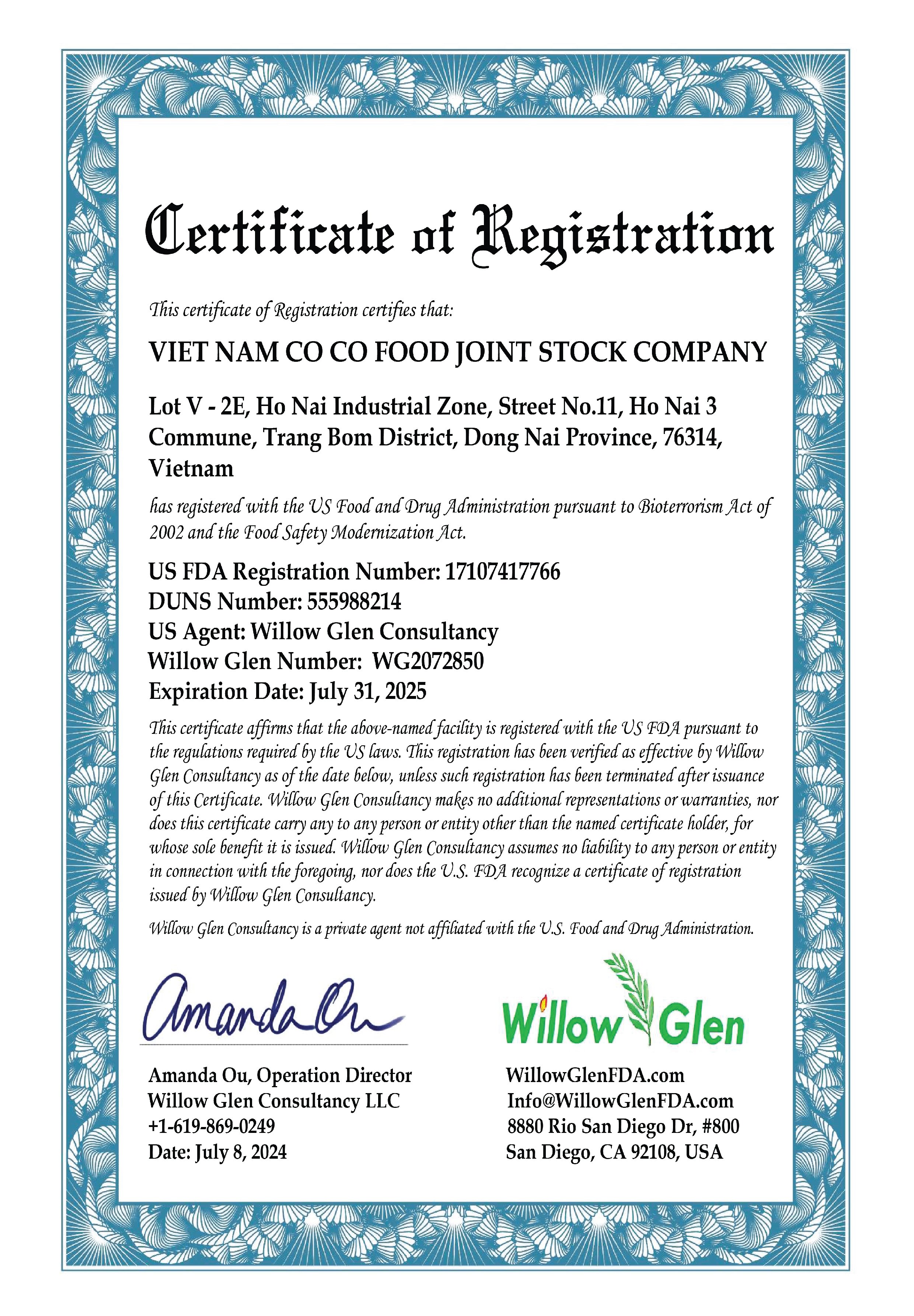 FDA - GACC