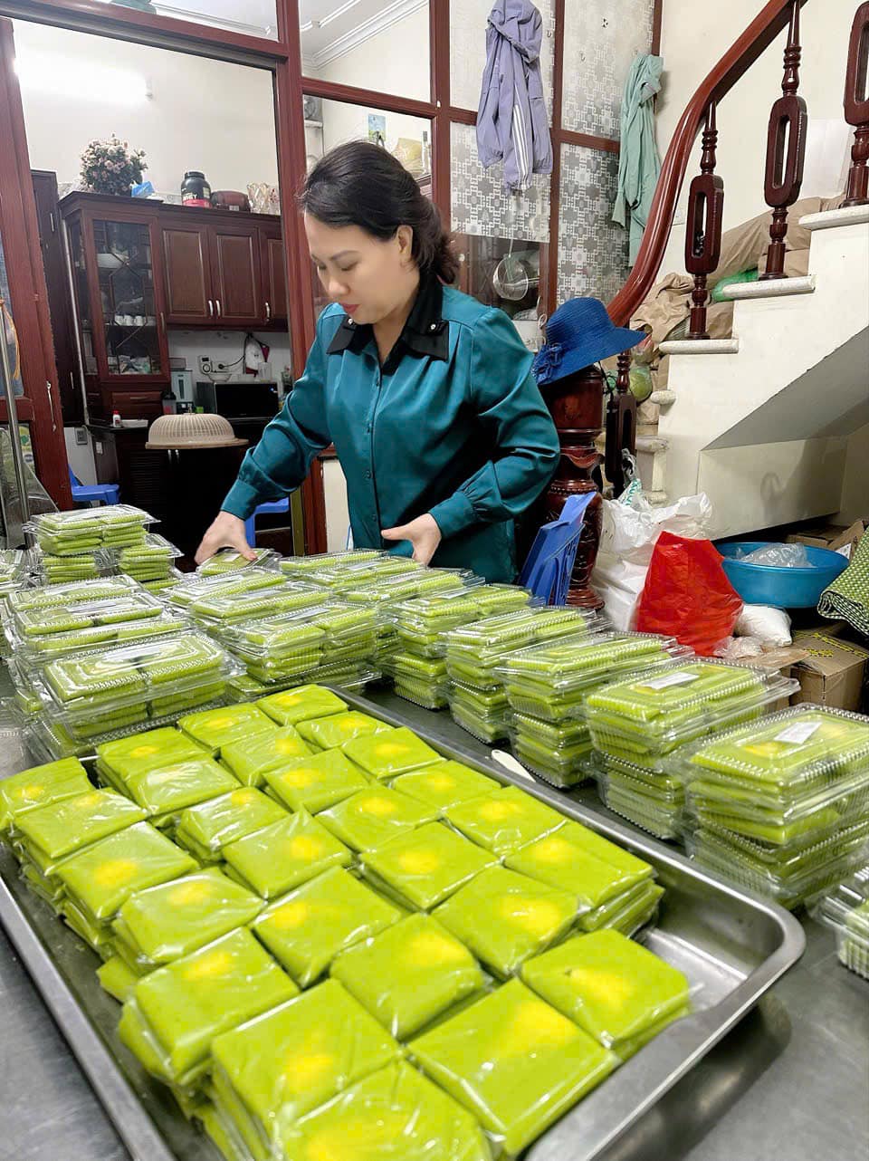 bánh cốm nhân đậu xanh