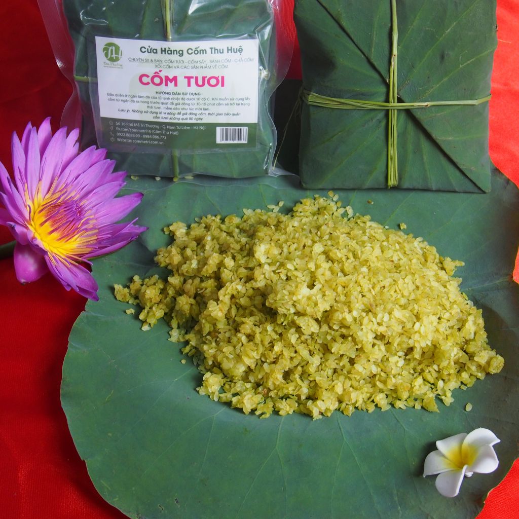 Cốm tươi bảo quản bằng cách hút chân không